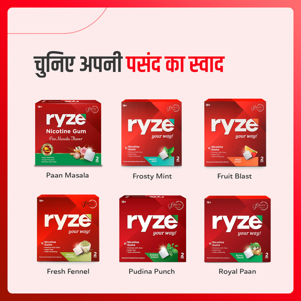 RYZE गम्स फ्लेवर्ड पान फ्लेवर - 2mg