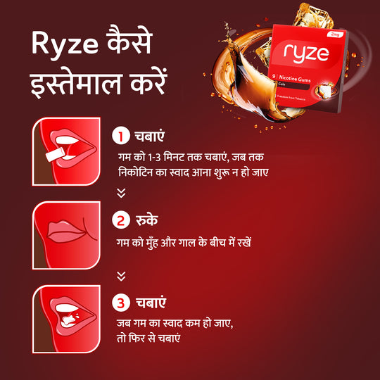 RYZE गम - कोला फ्लेवर - 2 mg