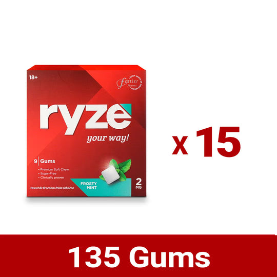 RYZE गम्स फ्रॉस्टी मिंट फ्लेवर - 2mg