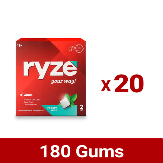 RYZE गम्स फ्रॉस्टी मिंट फ्लेवर - 2mg