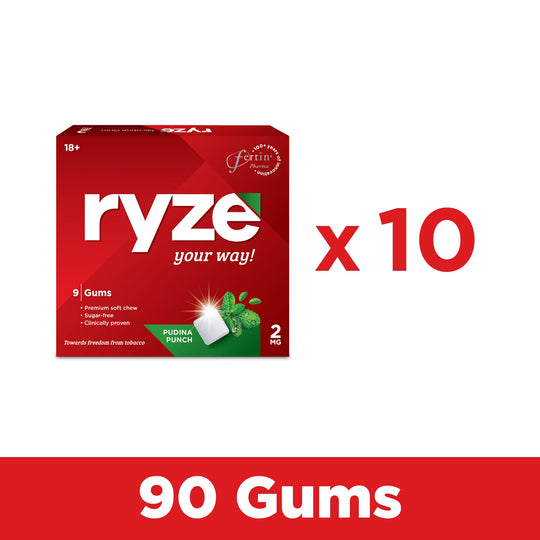 RYZE Gums Pudina Punch Flavor - 2mg