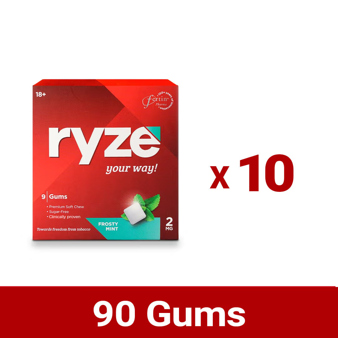 RYZE गम्स फ्रॉस्टी मिंट फ्लेवर - 2mg