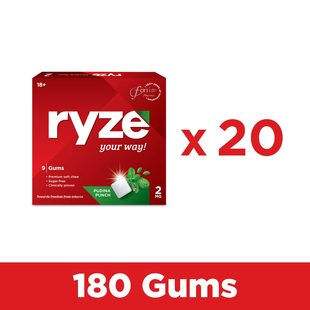 RYZE Gums Pudina Punch Flavor - 2mg