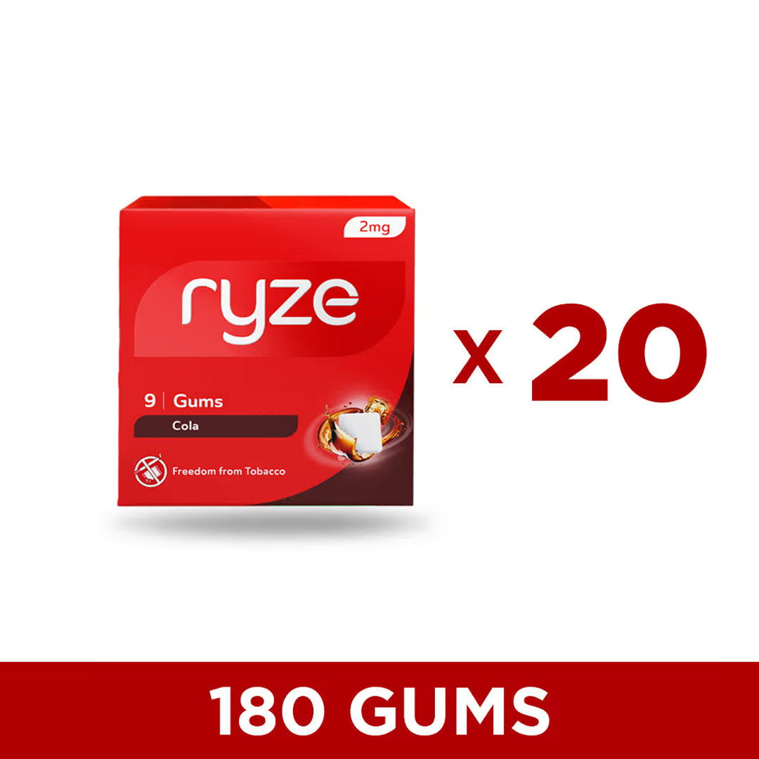 RYZE गम - कोला फ्लेवर - 2 mg