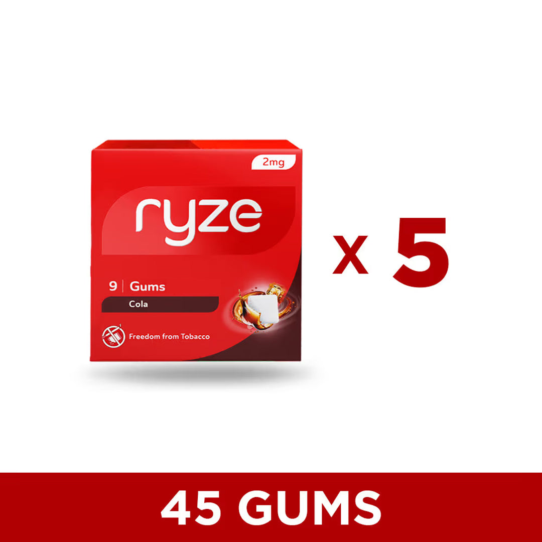 RYZE गम - कोला फ्लेवर - 2 mg