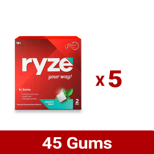 RYZE गम्स फ्रॉस्टी मिंट फ्लेवर - 2mg