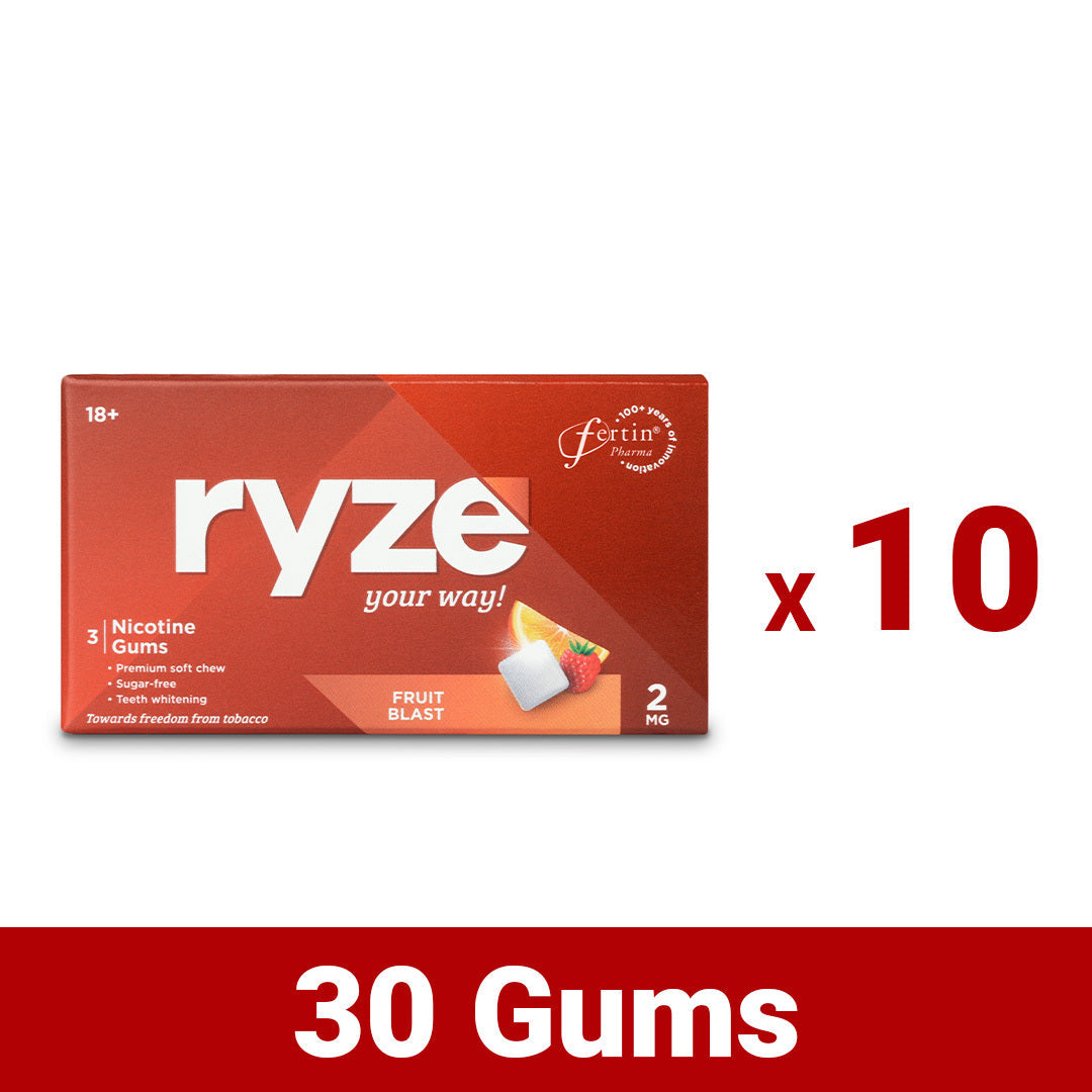 RYZE गम्स फ्रूट ब्लास्ट फ्लेवर - 2mg