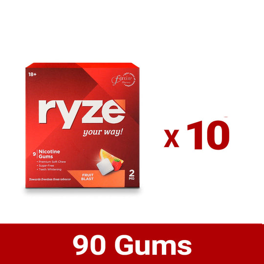 RYZE गम्स फ्रूट ब्लास्ट फ्लेवर - 2mg