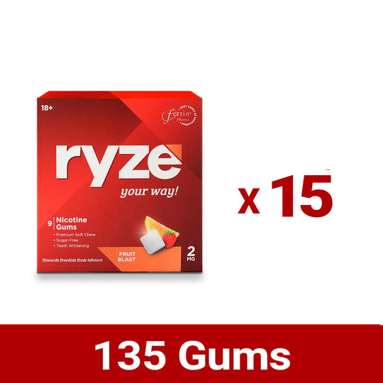 RYZE गम्स फ्रूट ब्लास्ट फ्लेवर - 2mg
