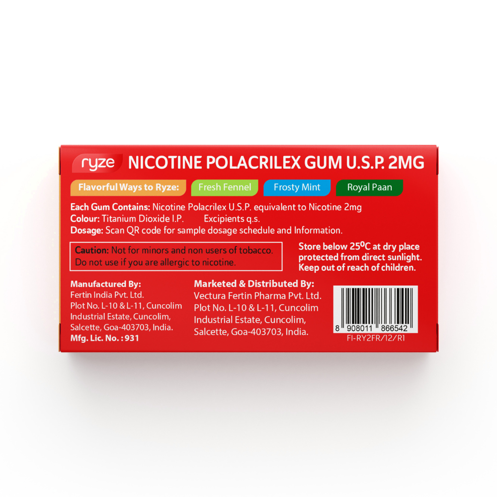 RYZE Gums (Fruit Blast) Pack of 3