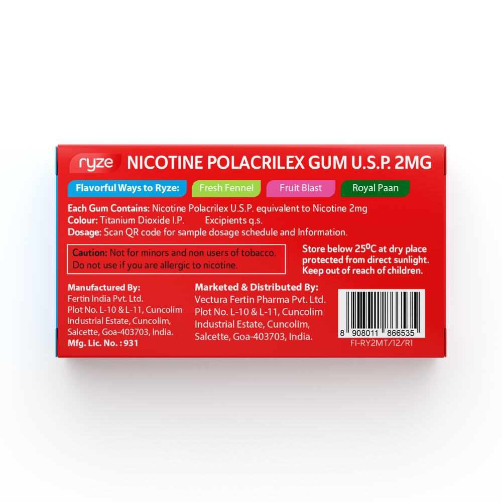 RYZE Gums (Frosty Mint) Pack of 3