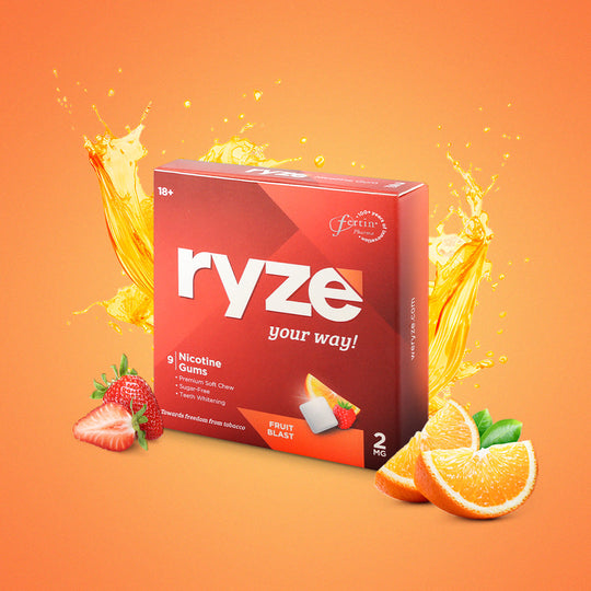 RYZE गम्स फ्रूट ब्लास्ट फ्लेवर - 2mg