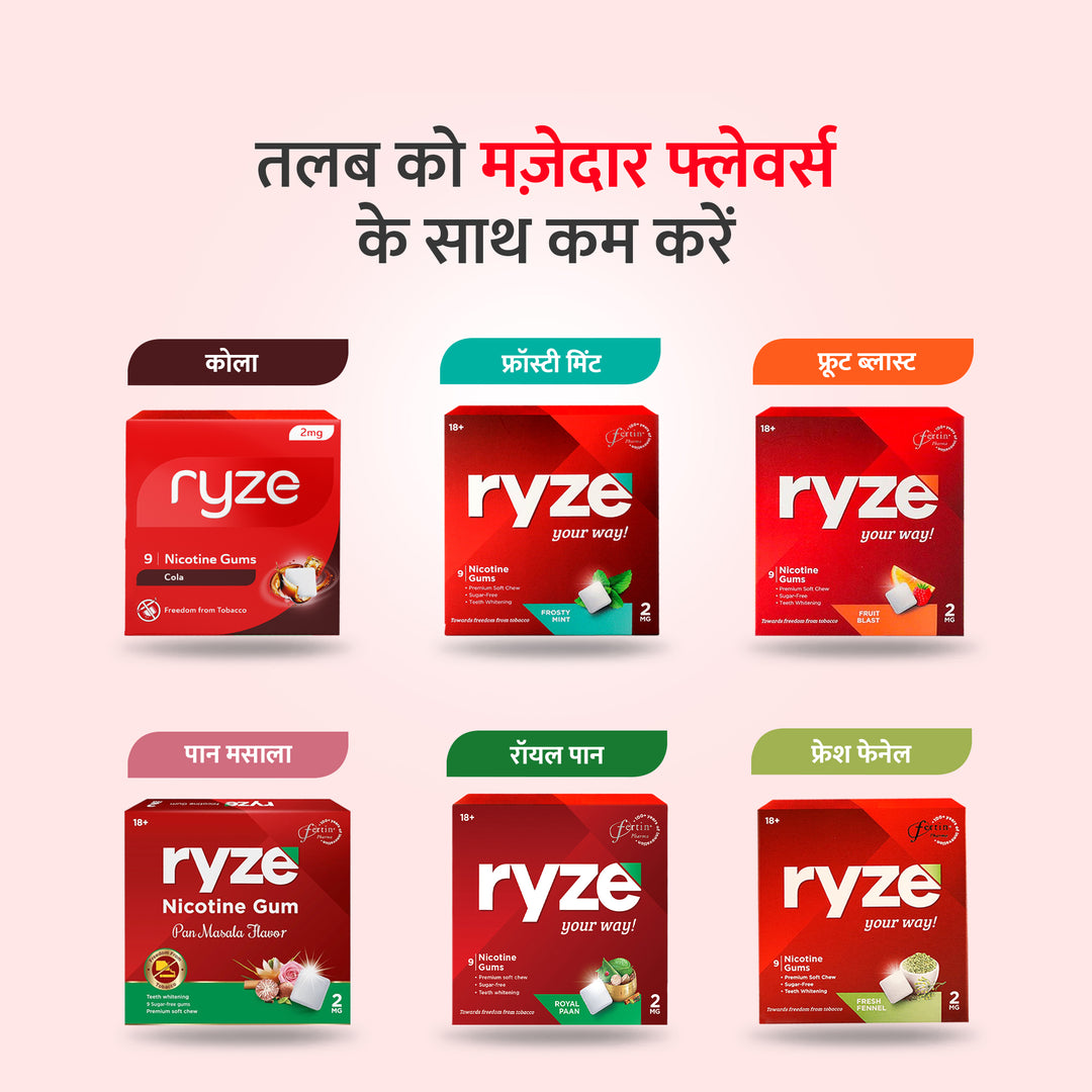 RYZE गम - कोला फ्लेवर - 2 mg
